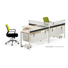 L Shape Laminated Wood and Aluminum Full Set Workstation with Modesty Panel